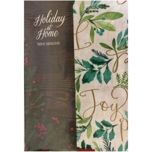 Fabric Tablecloth - Joy, Peace & Merry ( 60" x 84" Oval )